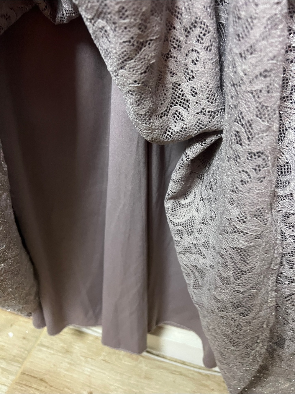 OLEG CASSINI Off-the-Shoulder Three-Quarter Sleeve Lace Sheath NWT - Picture 9 of 16